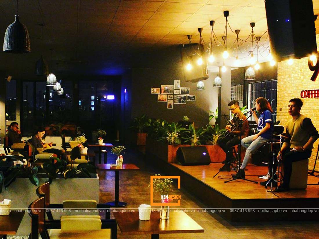 thiết kế quán cafe acoustic